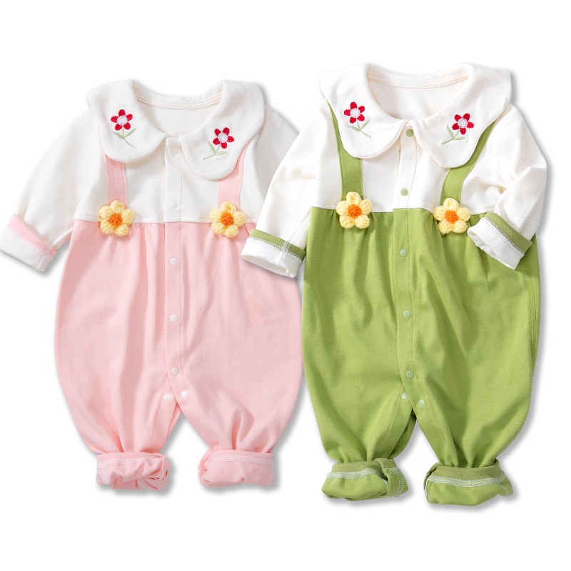 Baby Outing Clothes Manufacturer - Long-sleeved Onesie Lapel