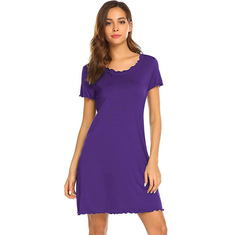 Women Nightgown Manufacturer - Long-sleeved Shirt Button-open