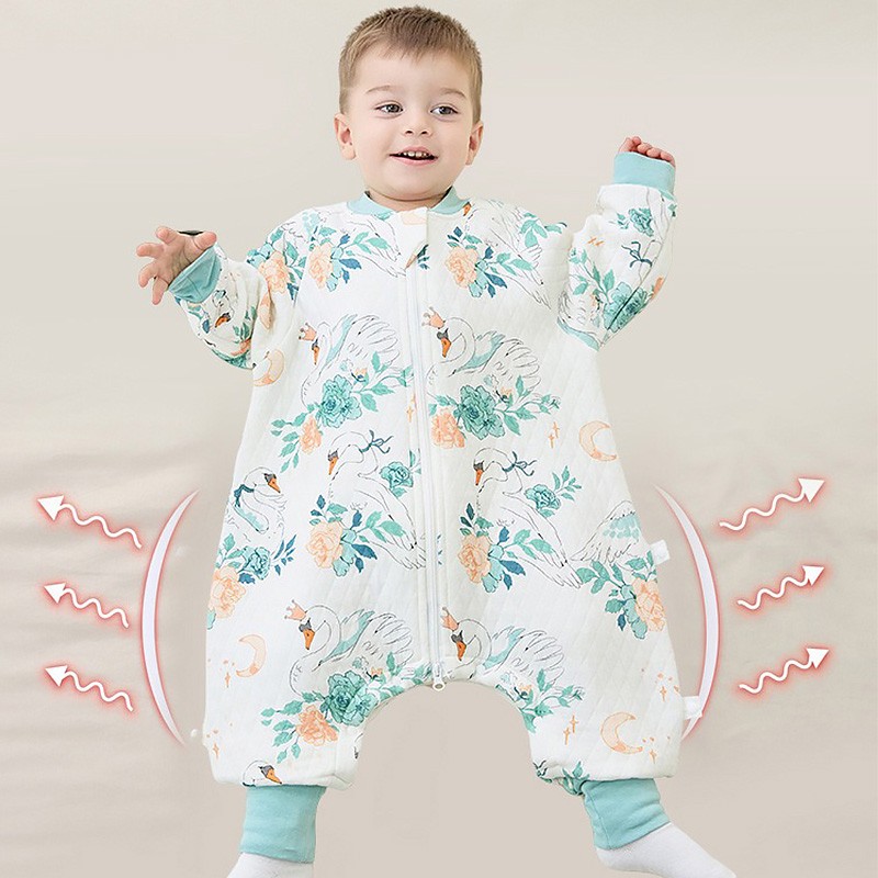 Infant Sleeping Bag Supplier - Three-layer Warm Pad Split Legs