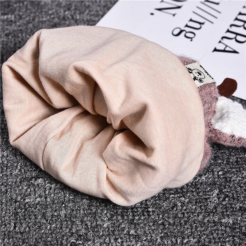 Baby Hat Supplier - Christmas Hairball Knitted Red