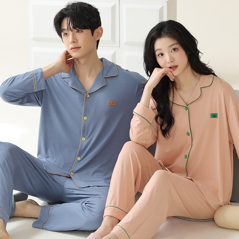 Casual Pajamas Supplier - Combed Cotton Cardigan Solid