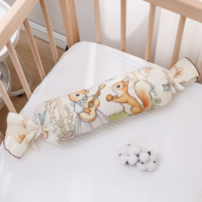 Children Pillow Supplier - Long Cylinder Cartoon Gauze