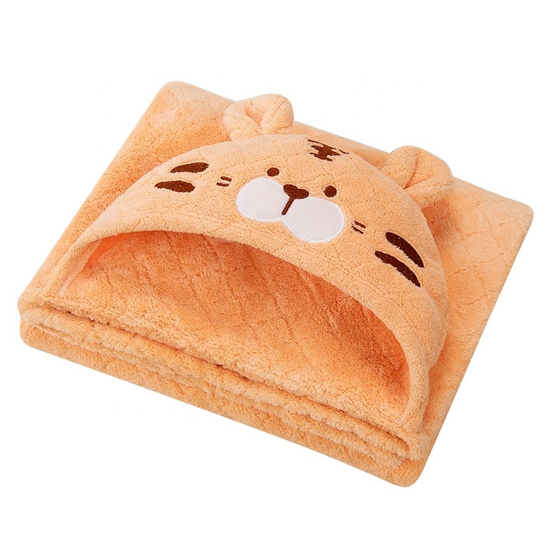 Baby Bathrobe Supplier - Cartoon Hooded Absorbent Quick