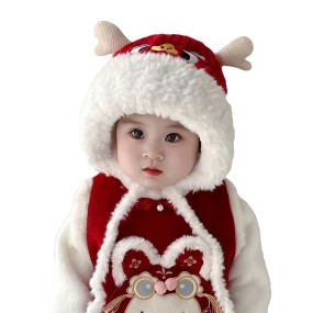 Festival Hat Manufacturer - Red New Year Baby Wool