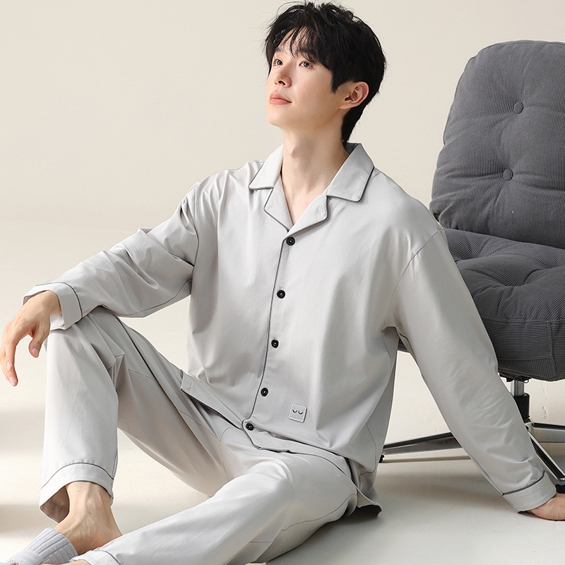 Pure Cotton Pajamas Manufacturer - Solid-color Thin Long-sleeved