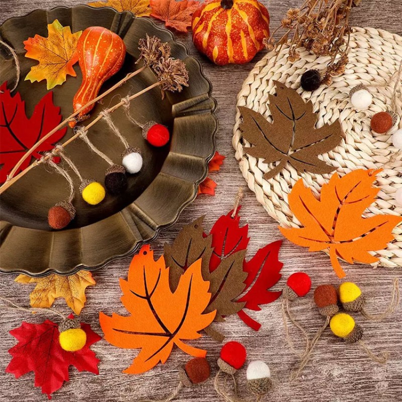 Felt Ornament Supplier - Fall Acorn Maple