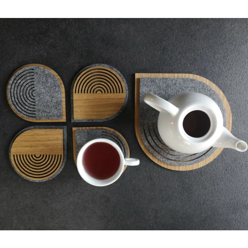 Coaster Manufacturer - Felt Drop Shape Custom