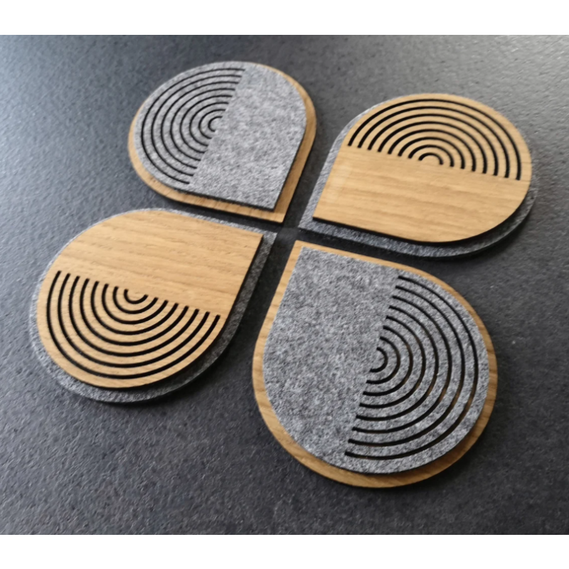 Coaster Manufacturer - Felt Drop Shape Custom