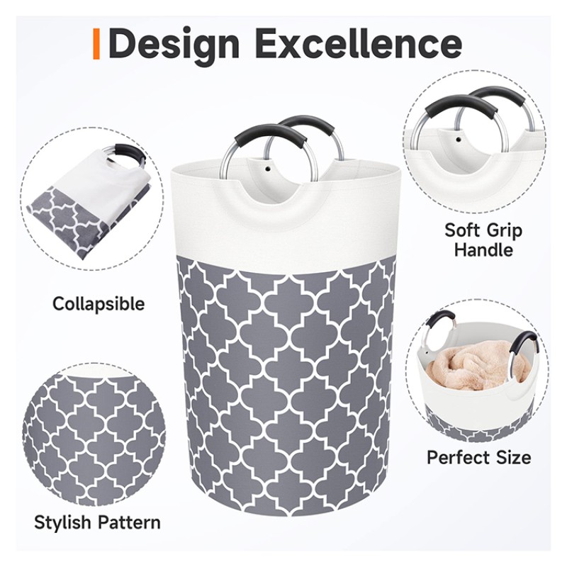 Laundry Hamper Factory - Round Canvas Aluminum