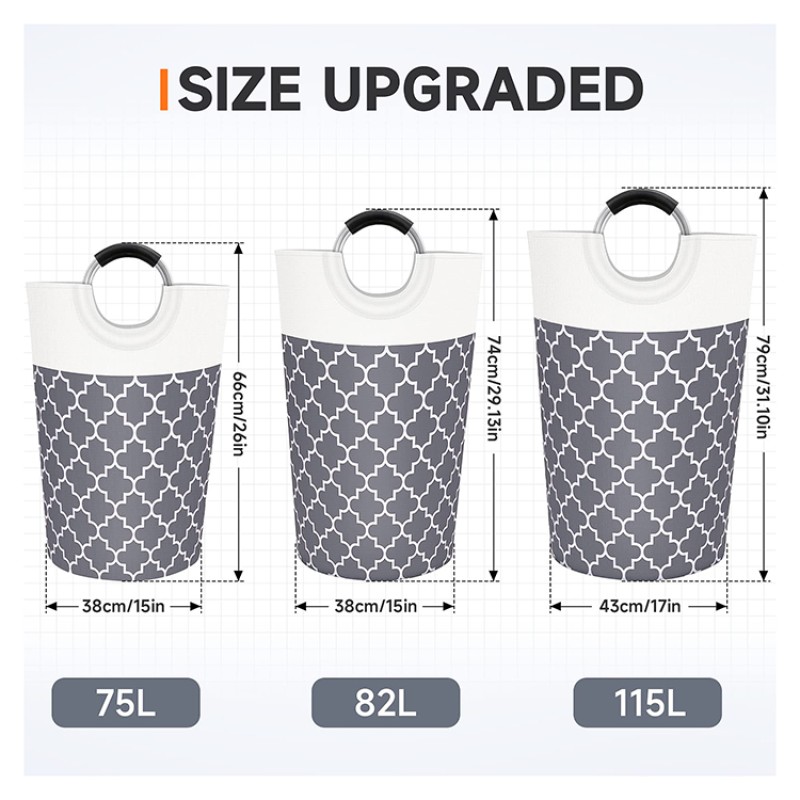 Laundry Hamper Factory - Round Canvas Aluminum