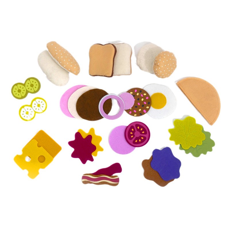 Play Food Factory - Felt Burger Sandwich