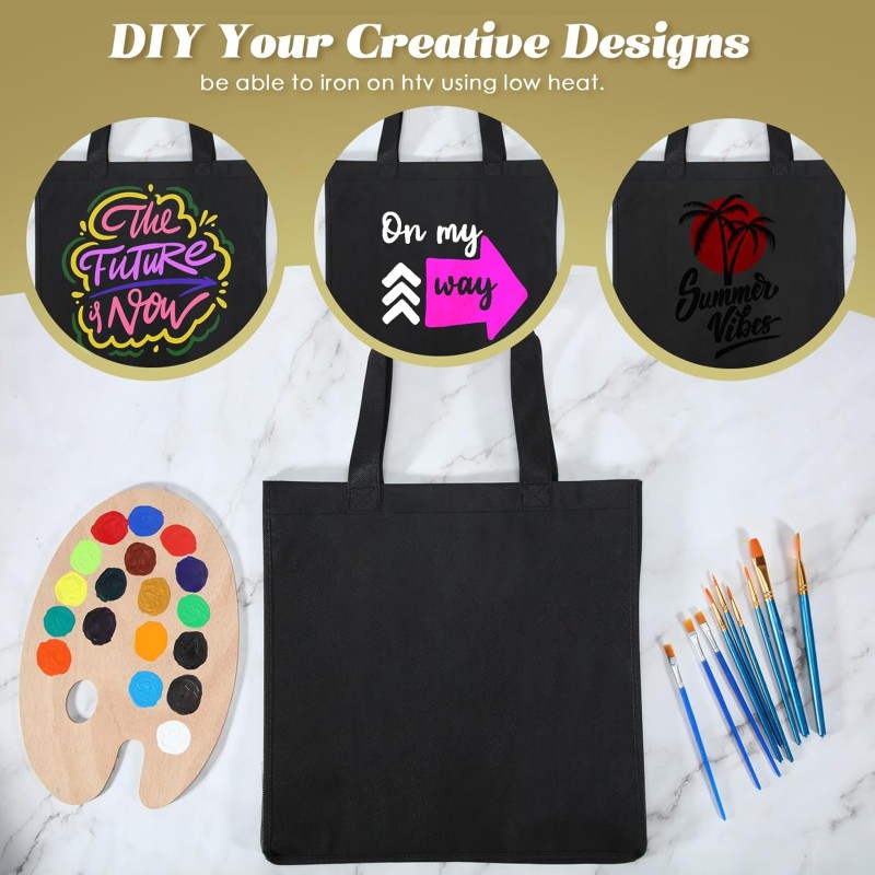 Shopping Bag Factory - Black Canvas Rope