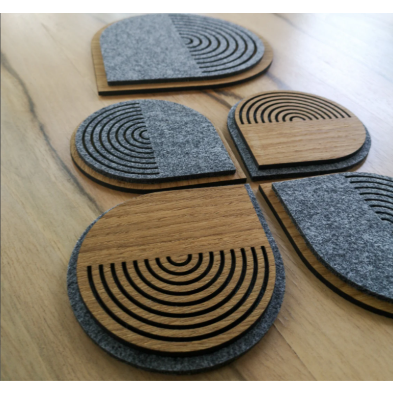 Coaster Manufacturer - Felt Drop Shape Custom