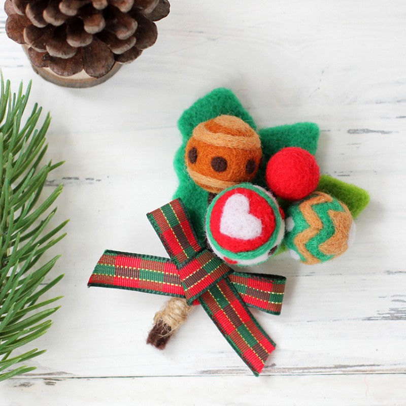 Felt Brooch Supplier - Christmas Wool Hand-made