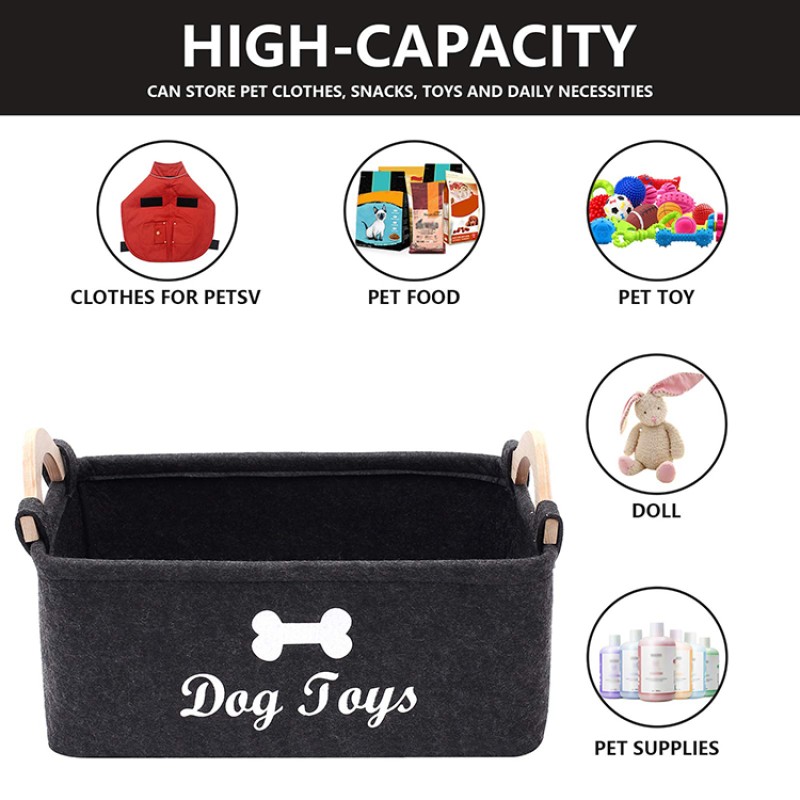 Toy Storage Supplier - Felt Cat Dog Basket