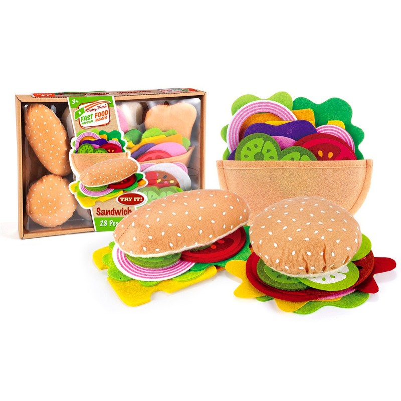 Play Food Factory - Felt Burger Sandwich