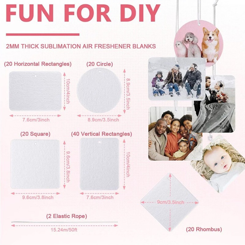 Air Freshener Manufacturer - Sublimation Car Blanks