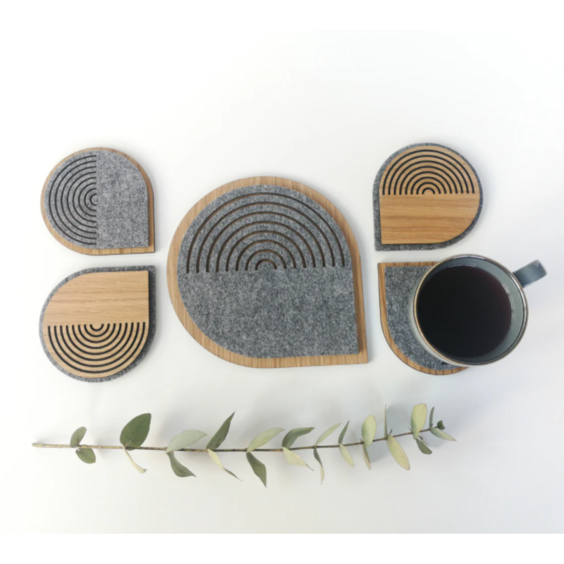 Coaster Manufacturer - Felt Drop Shape Custom