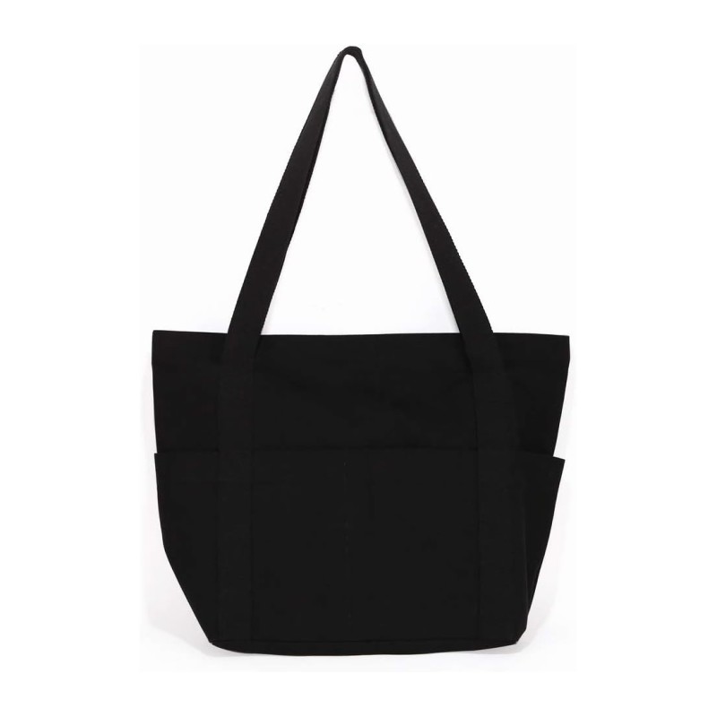 Shopping Bag Factory - Black Canvas Rope