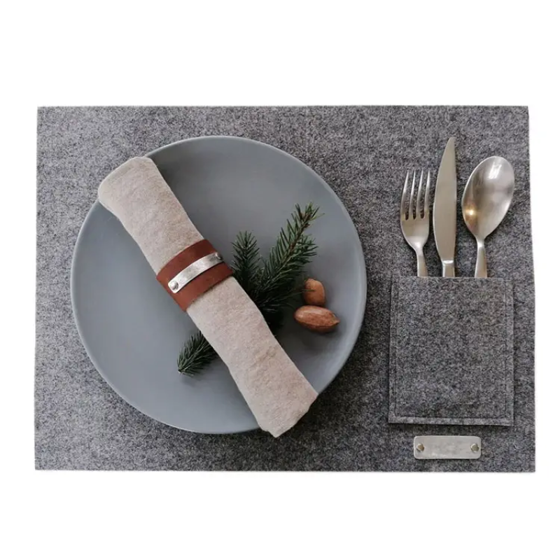 Placemat Manufacturer - Custom Logo Felt PU