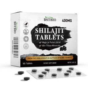 BSTBIO OEM Himalayan Pure Shilajit Resin Tablet Supplements 60tablets/Box Shilajit Tablets