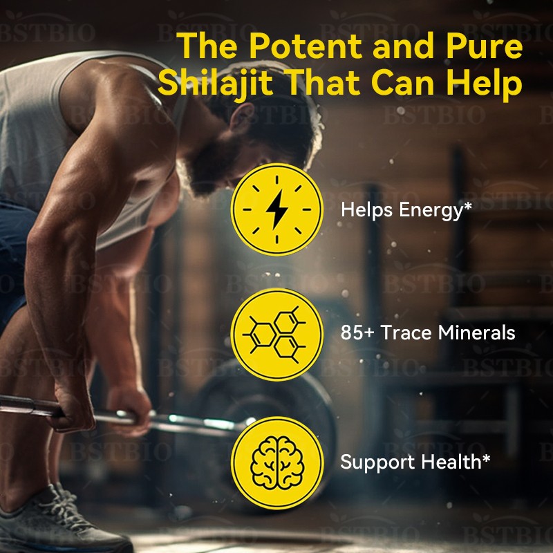 BSTBIO Private Label Bag Pure Himalayan Shilajit Ashwagandha 3000mg Shilajit Gold Gummies