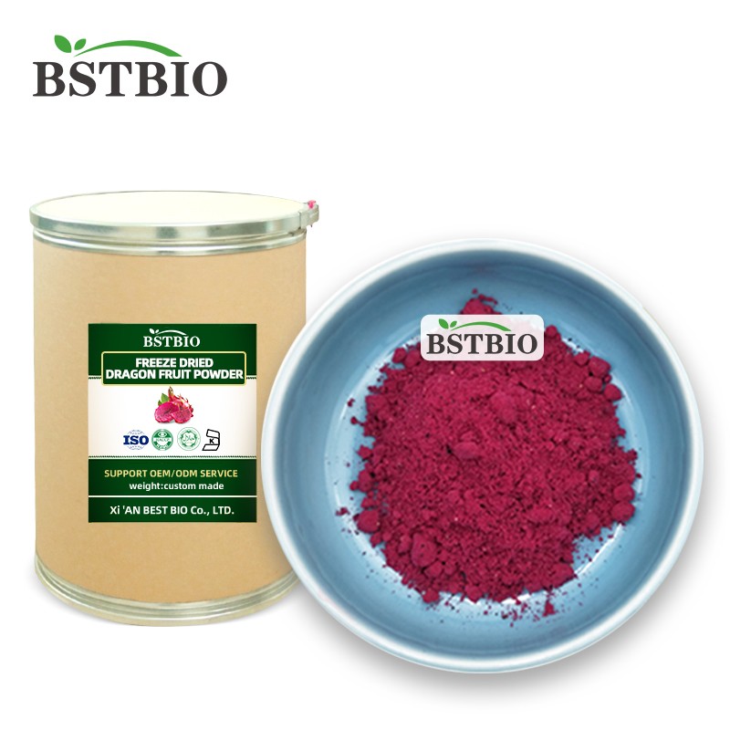 BSTBIO Freeze Dried Red Dragon Fruit Powder Organic Pink Pitaya Powder