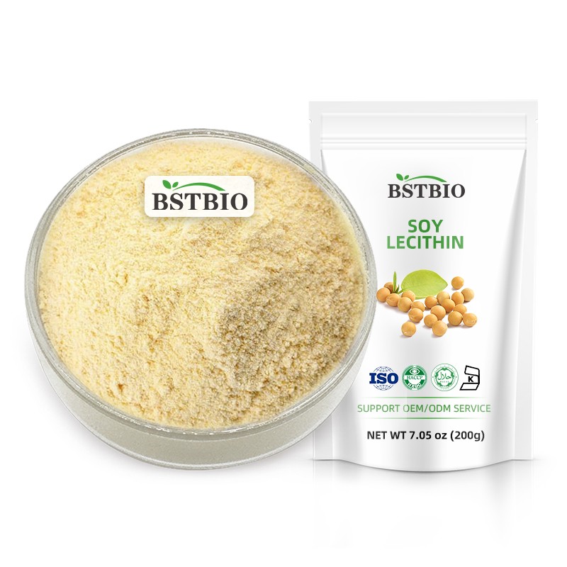 BSTBIO Food Grade CAS 8002-43-5 Soybean Extract Soy Lecithin Powder 98% Soybean Lecithin