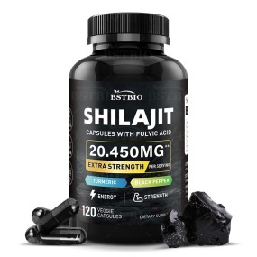 BSTBIO OEM Natural Himalayan Shilajit Resin Extract 120capsules/Bottle Shilajit Capsules
