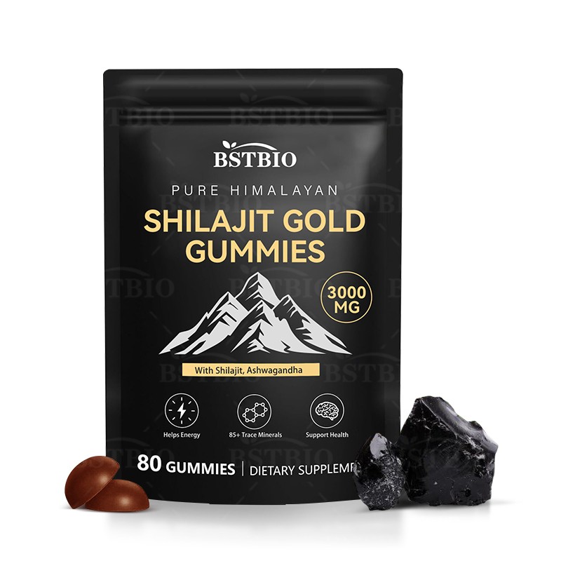 BSTBIO Private Label Bag Pure Himalayan Shilajit Ashwagandha 3000mg Shilajit Gold Gummies