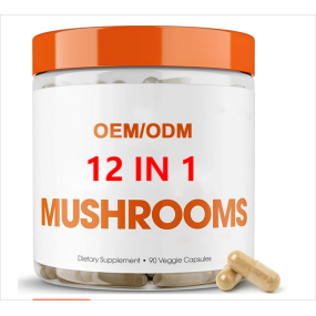 Wholesale Mushroom Polysaccharide Beta Glucan Supplement Capsules 12IN1 Capsules 1000MG Mushroom Extract Capsules