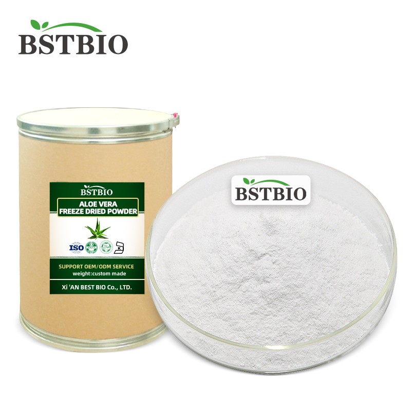 High Quality Bulk Cosmetics Grade Price Aloe Gel Vera Powder 200x 100x Freeze Dried Aloe Vera Extract Powder Food White Powder