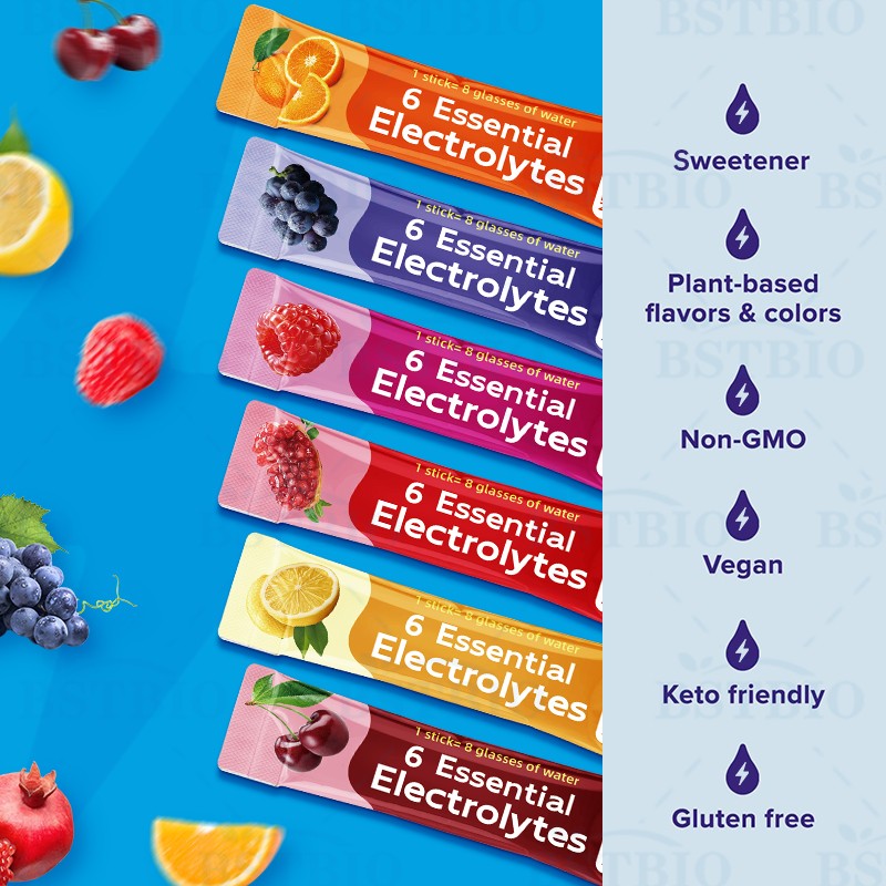 BSTBIO Custom Sports Nutrition No Sugar Mix Hydration Electrolytes Powder Sachets
