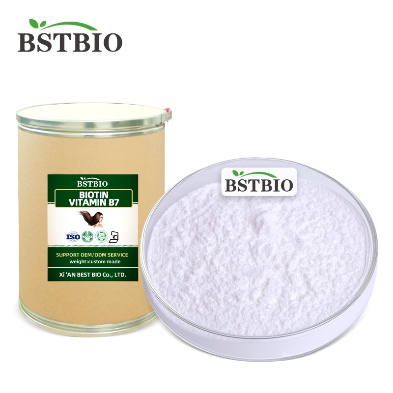 BSTBIO CAS 58-85-5 Vitamin B7 Biotin for Hair Growth 1% Vitamin H Powder