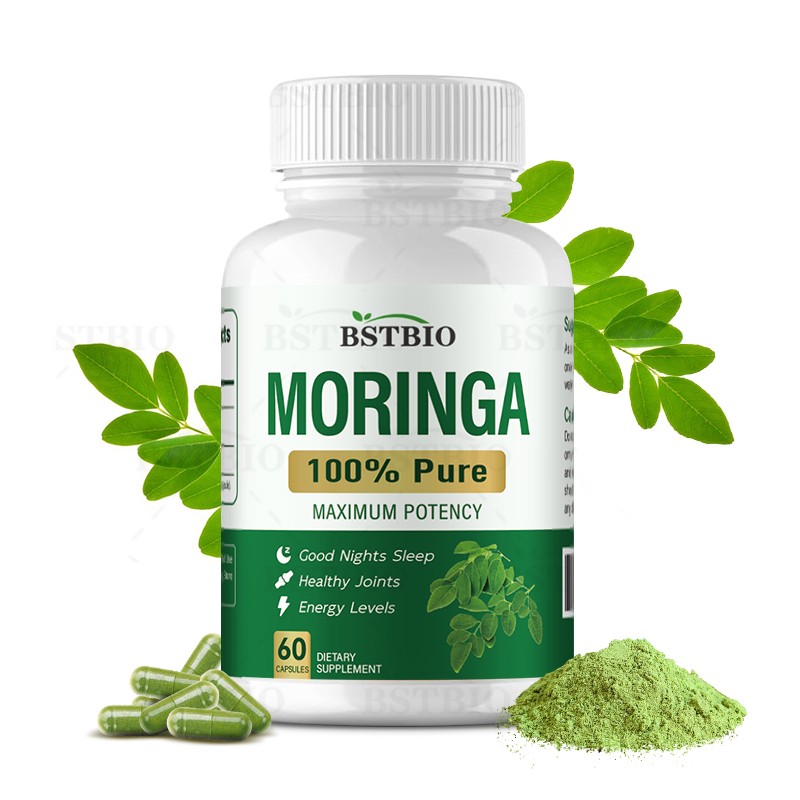 BSTBIO OEM Herbal Supplements Moringa Oleifera Leaf Extract Organic Moringa Capsules