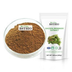 BSTBIO Food Grade Bacopa Monnieri Leaf Extract Powder 20% 50% 55% Bacopasides