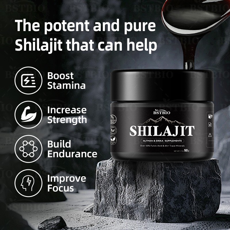 BSTBIO Factory Wholesale OEM/ODM Jars Canned 100% Pure Himalayan Shilajit Resin