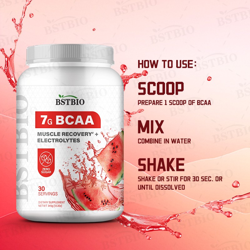 BSTBIO Private Label Pre Workout Supplements Protein Amino Acids 2:1:1 BCAA Powder