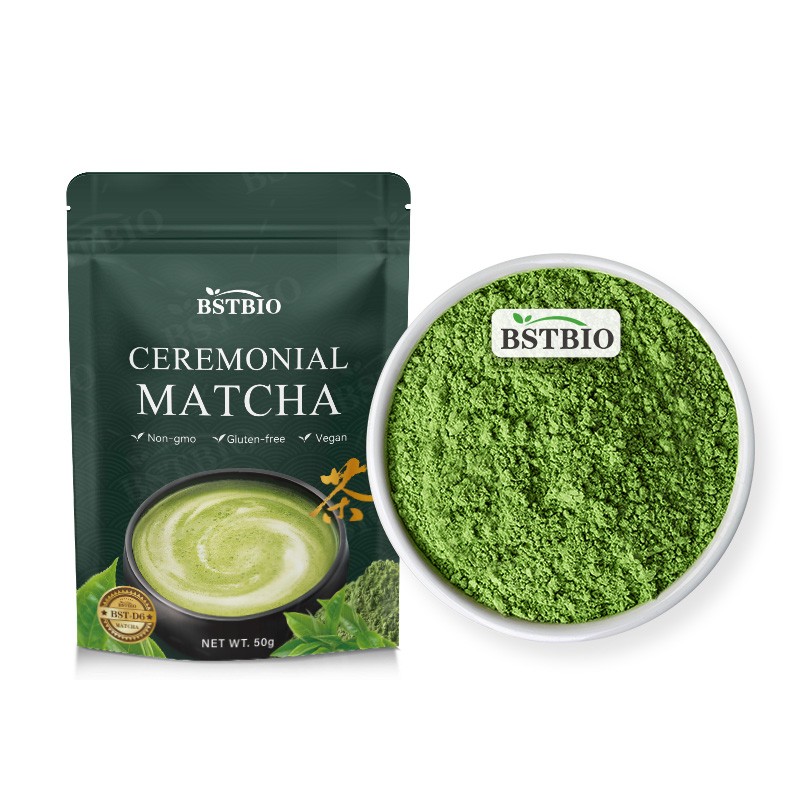 BSTBIO Private Label Drink Beverage Grade 50g 100g 500g per Bag Organic Matcha Green Tea Powder