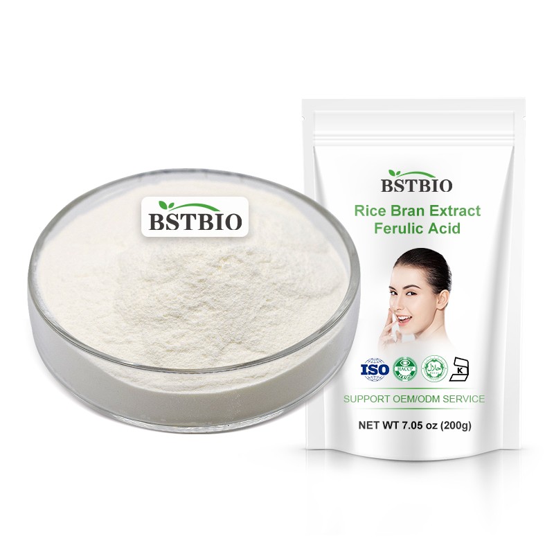 Supply Natural Ferulic Acid Rice Bran Extract 98% Pure Ferulic Acid Powder Bulk Ferulic Acid Price
