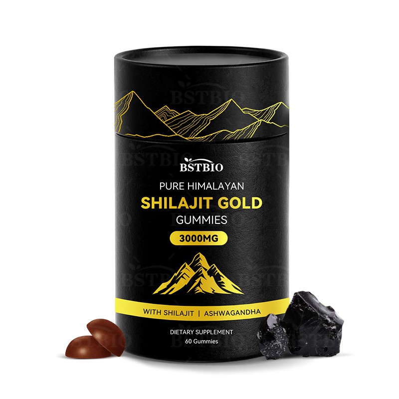BSTBIO Pure Himalayan Shilajit with Ashwagandha 3000mg 60gummies Shilajit Gold Gummies