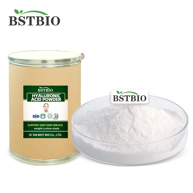 BSTBIO Cosmetic Grade High and Low Molecular Weight Sodium Hyaluronate 99% Hyaluronic Acid Powder