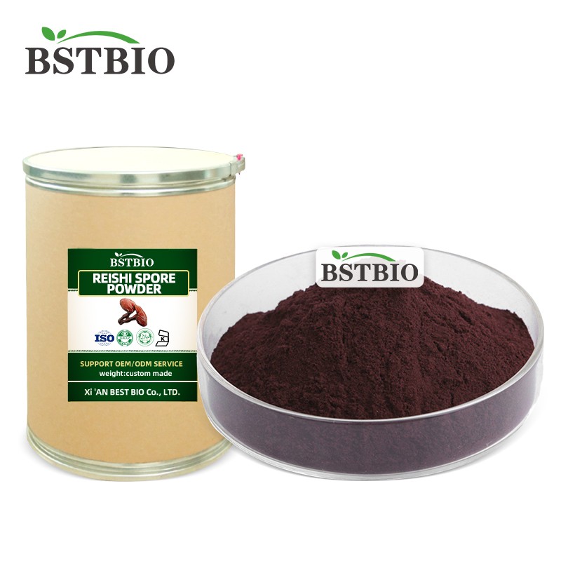 BSTBIO Shell Broken Ganoderma Lucidum Mushroom Powder Red Reishi Spore Powder