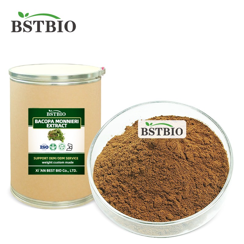 BSTBIO Food Grade Bacopa Monnieri Leaf Extract Powder 20% 50% 55% Bacopasides
