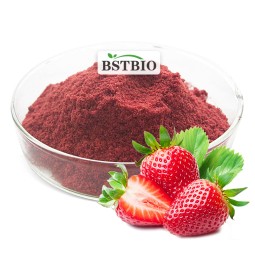 BSTBIO Factory Supply Strawberry Fruit Powder Freeze Dried Strawberry Powder