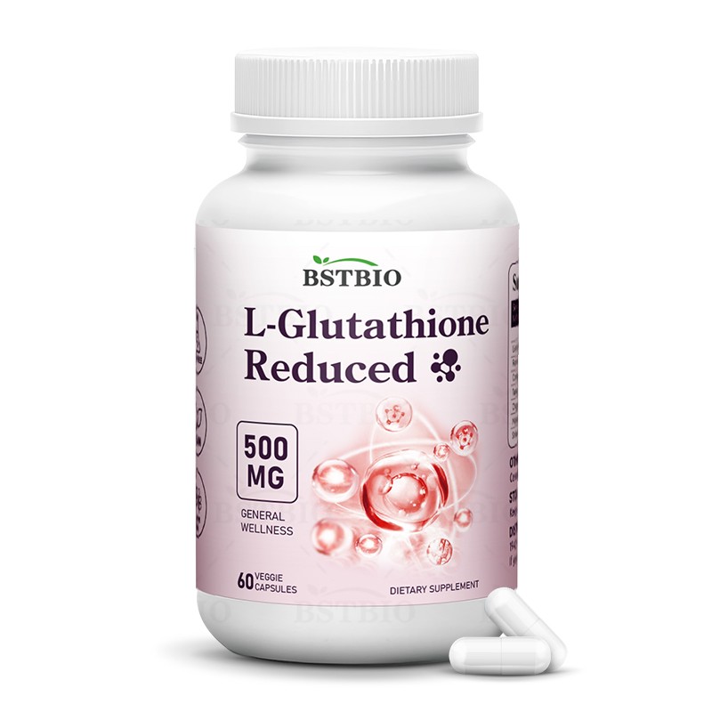 BSTBIO OEM Supplements Reduced L-Glutathione Powder 500mg Glutathione Capsules