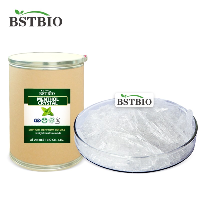 BSTBIO Bulk Pure Natural Mint Extract DL-Menthol Crystals Ice 99% CAS 89-78-1 DL Menthol Crystal
