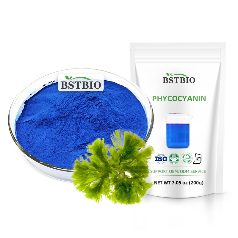 BSTBIO E6 E18 E25 E40 Phycocyanin Blue Spirulina Extract Powder Organic Phycocyanin Powder