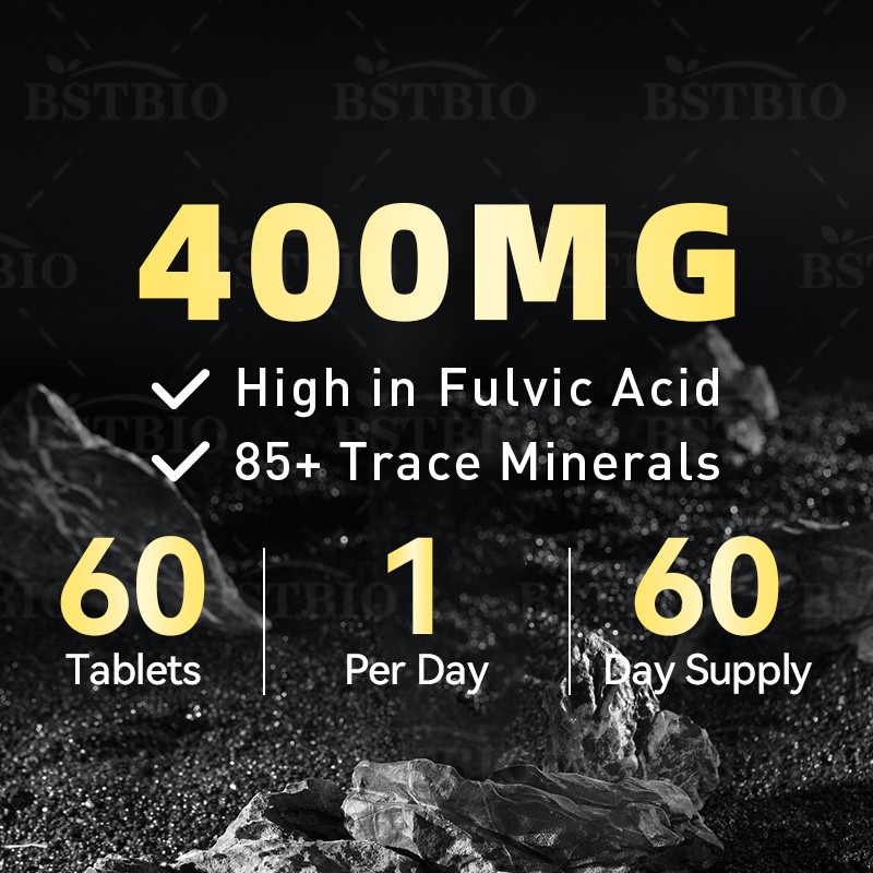 BSTBIO Pure Himalayan Shilajit Resin Extract Shilajit Dry Drops 400mg Shilajit Tablets