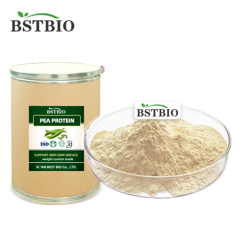 BSTBIO Pisum Sativum Pea Sprout Extract 80% 90% Isolate Organic Pea Protein Powder